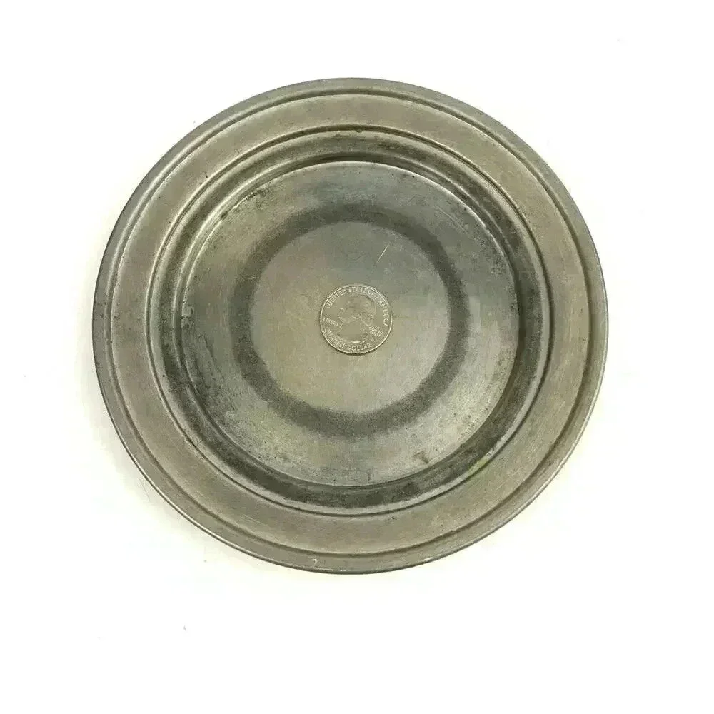 VTG‎ Preisner Pewter Butter Dish Plate ONLY Replacement #2187 Home Decor Silver